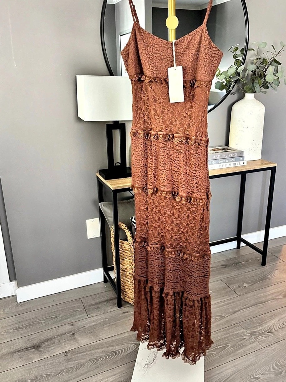 Vianovo Italy Lace Maxi Dress - Picture 3 of 6